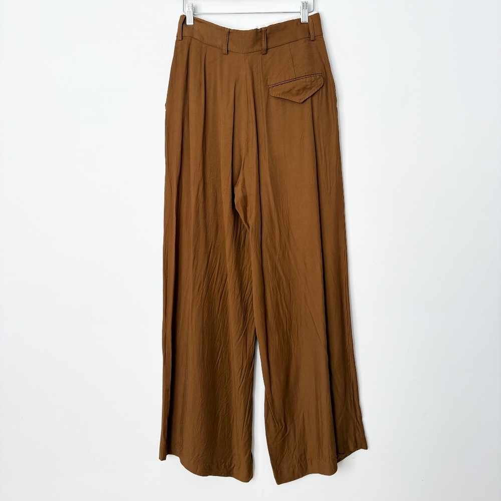 Zara contrast lining wide leg trousers - Picture 5 of 5